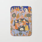 The Seven Sleepers of Ephesus Discovered by Alexander the Great, Folio from a Falnama (Book of Omens)  Bath Mat Gallery Image 1