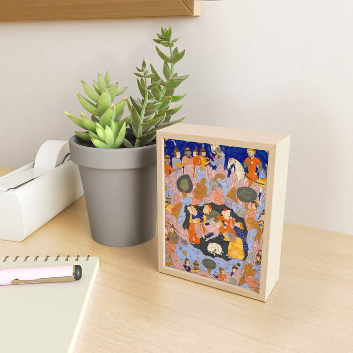 The Seven Sleepers of Ephesus Discovered by Alexander the Great, Folio from a Falnama (Book of Omens)  Mini Art Print Gallery Image 2