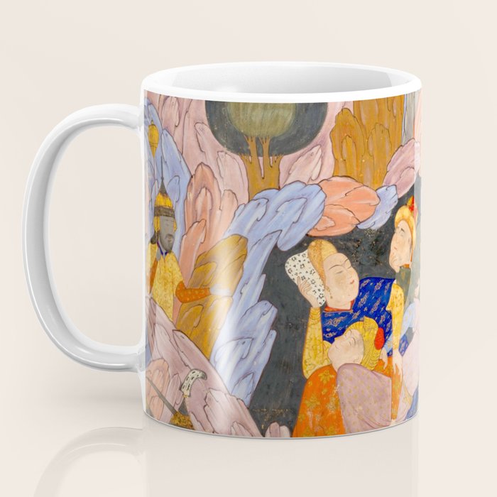 The Seven Sleepers of Ephesus Discovered by Alexander the Great, Folio from a Falnama (Book of Omens)  Coffee Mug Gallery Image 3