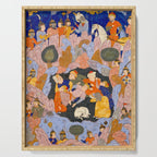 The Seven Sleepers of Ephesus Discovered by Alexander the Great, Folio from a Falnama (Book of Omens)  Serving Tray Gallery Image 1