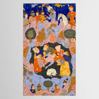 The Seven Sleepers of Ephesus Discovered by Alexander the Great, Folio from a Falnama (Book of Omens)  Tablecloth Gallery Image 2
