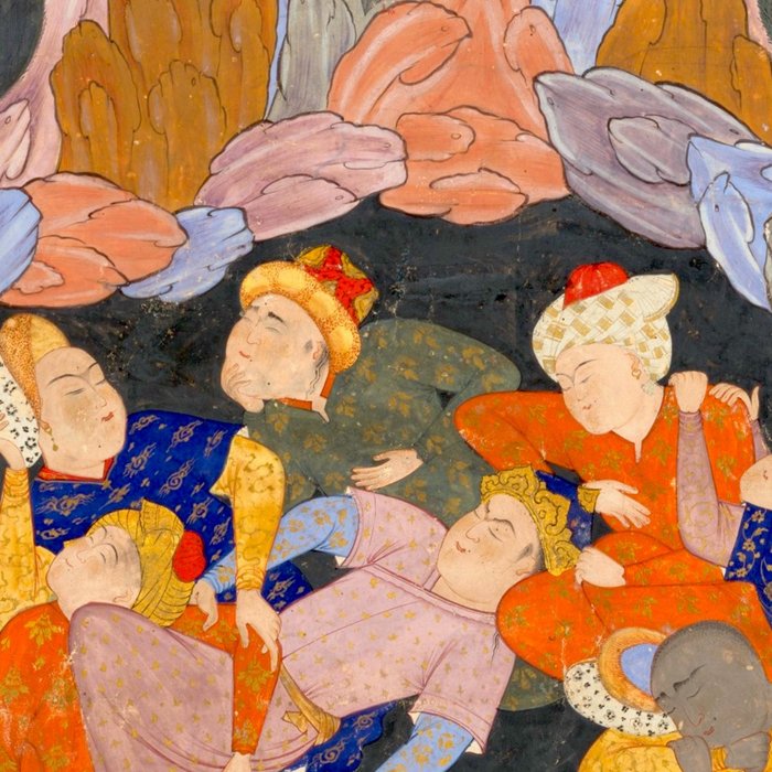 The Seven Sleepers of Ephesus Discovered by Alexander the Great, Folio from a Falnama (Book of Omens)  Coffee Mug Gallery Image 2