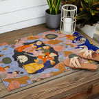 The Seven Sleepers of Ephesus Discovered by Alexander the Great, Folio from a Falnama (Book of Omens)  Outdoor Rug Gallery Image 2