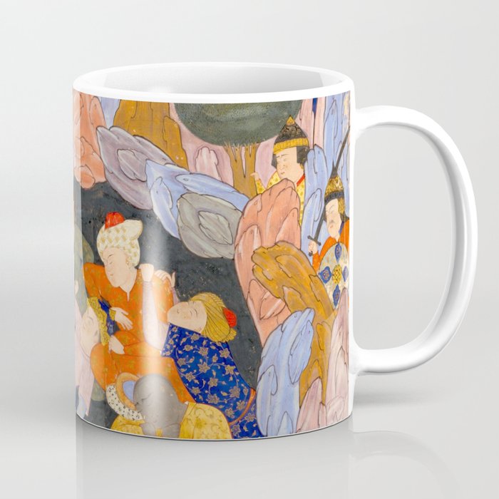 The Seven Sleepers of Ephesus Discovered by Alexander the Great, Folio from a Falnama (Book of Omens)  Coffee Mug Gallery Image 1