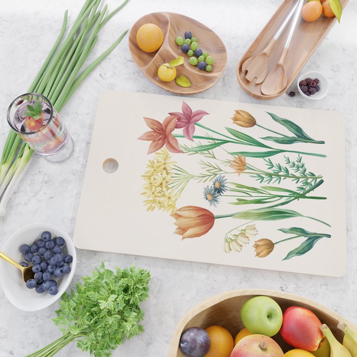 Vibrant Flowers 03 Cutting Board Gallery Image 2