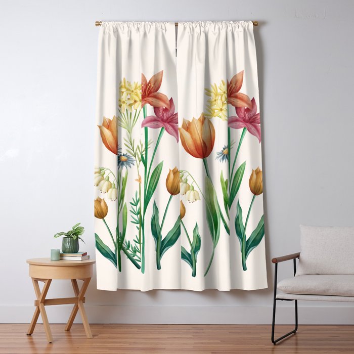 Vibrant Flowers 03 Window Curtain Gallery Image 5