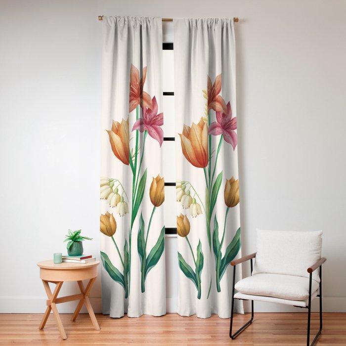 Vibrant Flowers 03 Window Curtain Gallery Image 4