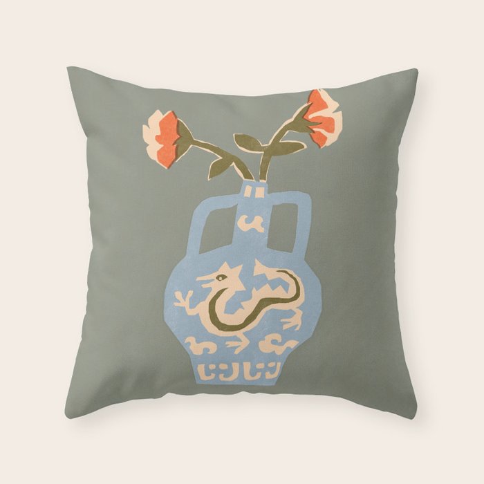 Antique Vase Throw Pillow Gallery Image 6