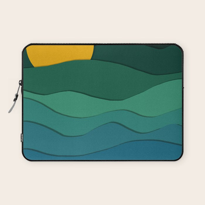paper moonlight ocean  Laptop Sleeve Gallery Image 1