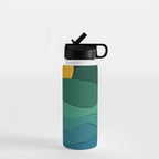 paper moonlight ocean  Water Bottle Gallery Image 1