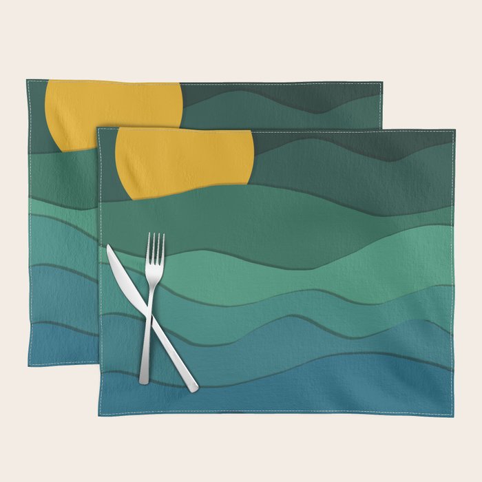paper moonlight ocean  Placemat Gallery Image 1