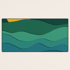 paper moonlight ocean  Desk Mat Gallery Image 3