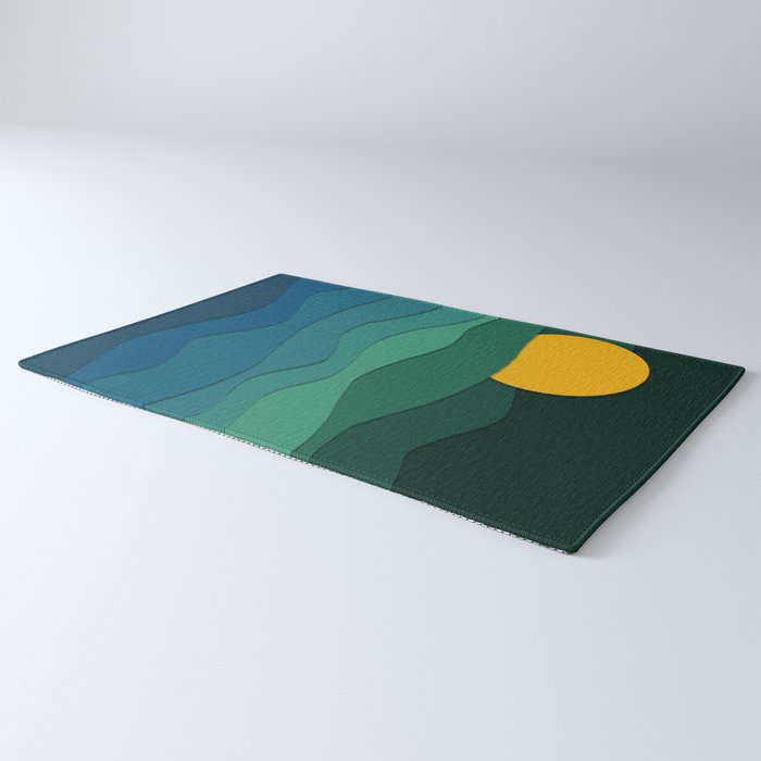 paper moonlight ocean  Rug Gallery Image 3