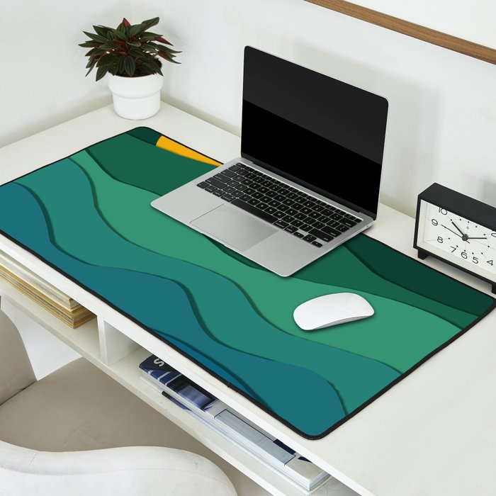 paper moonlight ocean  Desk Mat Gallery Image 2