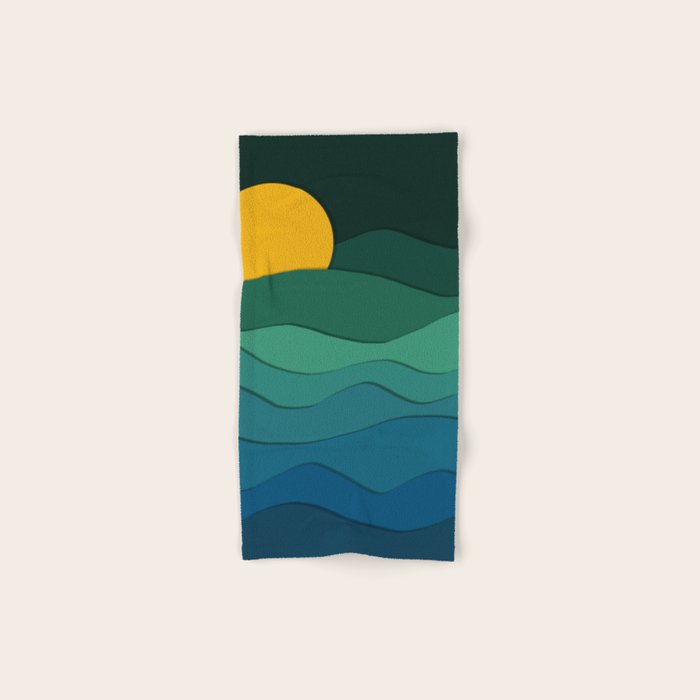 paper moonlight ocean  Bath Towel Gallery Image 1