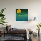 paper moonlight ocean  Wood Wall Art Gallery Image 2