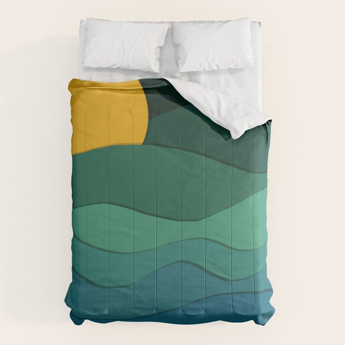 paper moonlight ocean  Comforter Gallery Image 1