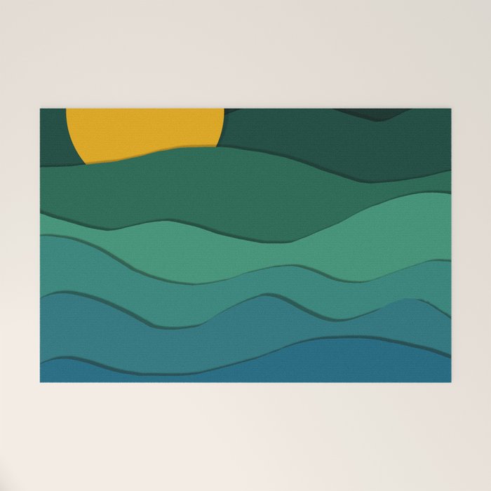 paper moonlight ocean  Welcome Mat Gallery Image 1