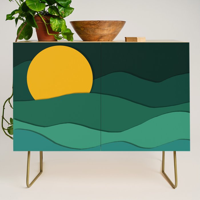 paper moonlight ocean  Credenza Gallery Image 1