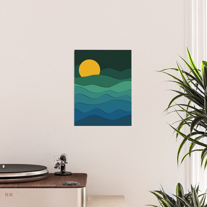 paper moonlight ocean  Poster Gallery Image 2