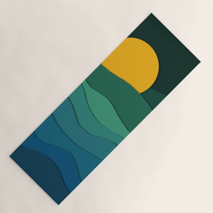 paper moonlight ocean  Yoga Mat Gallery Image 1