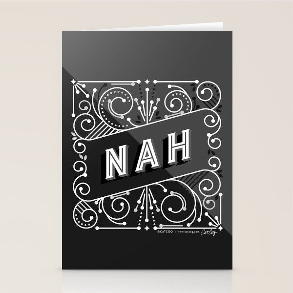 Nah - Black & Grey Palette Stationery Card Gallery Image 2