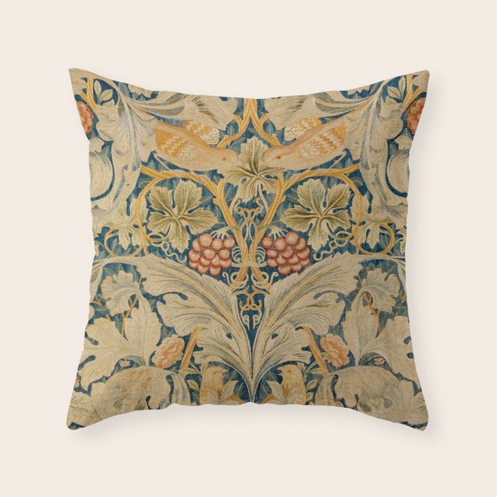 William Morris Antique Acanthus & and Vine  Throw Pillow Gallery Image 1