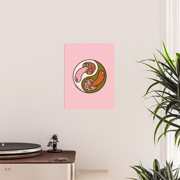 Mushroom Yin Yang Poster Gallery Image 2