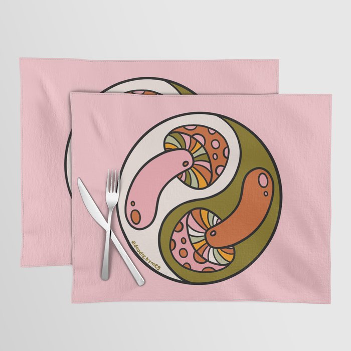 Mushroom Yin Yang Placemat Gallery Image 1