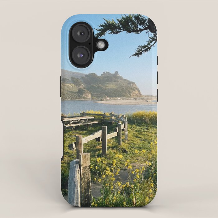 Coastal California Sunset With Wildflowers iPhone Case Gallery Image 1