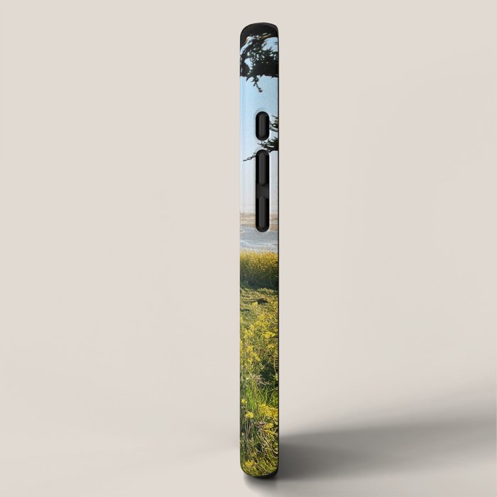 Coastal California Sunset With Wildflowers iPhone Case Gallery Image 2