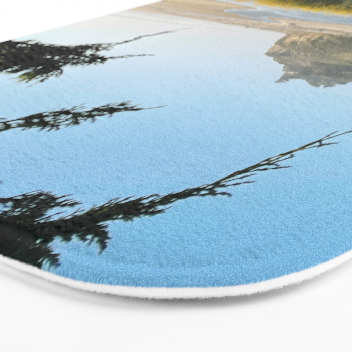 Coastal California Sunset With Wildflowers Bath Mat Gallery Image 3