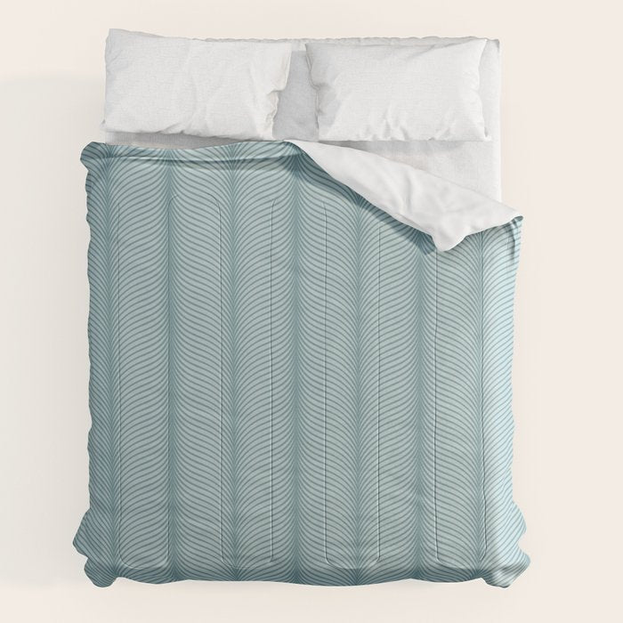 Elysian XVI Botanical Teal Comforter Gallery Image 2