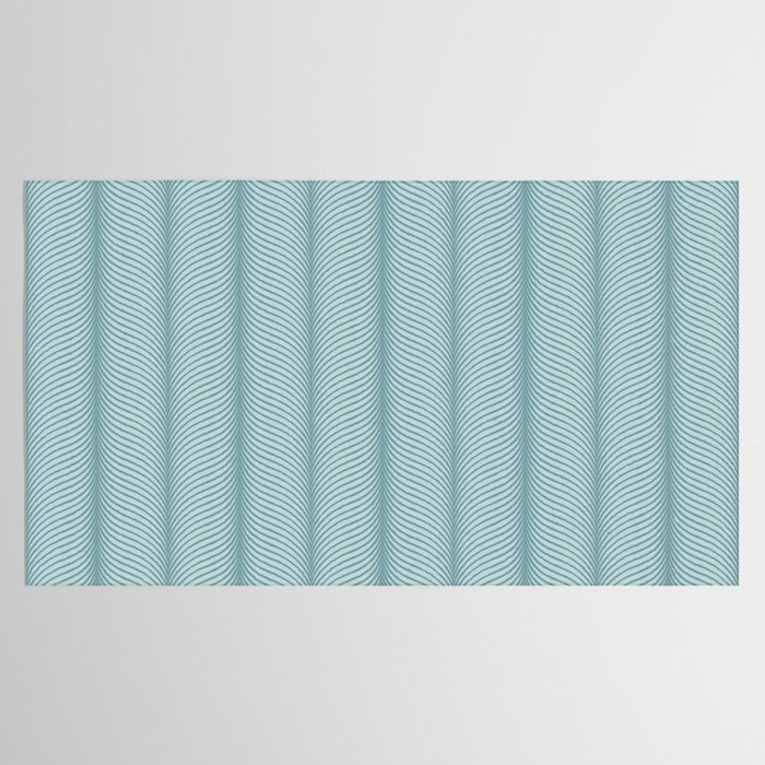 Elysian XVI Botanical Teal Tablecloth Gallery Image 2