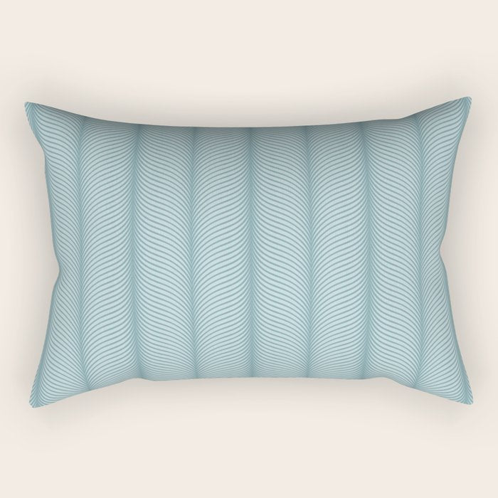Elysian XVI Botanical Teal Rectangular Pillow Gallery Image 2