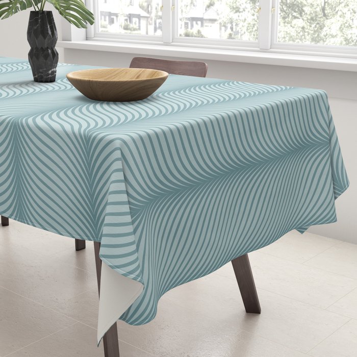 Elysian XVI Botanical Teal Tablecloth Gallery Image 3
