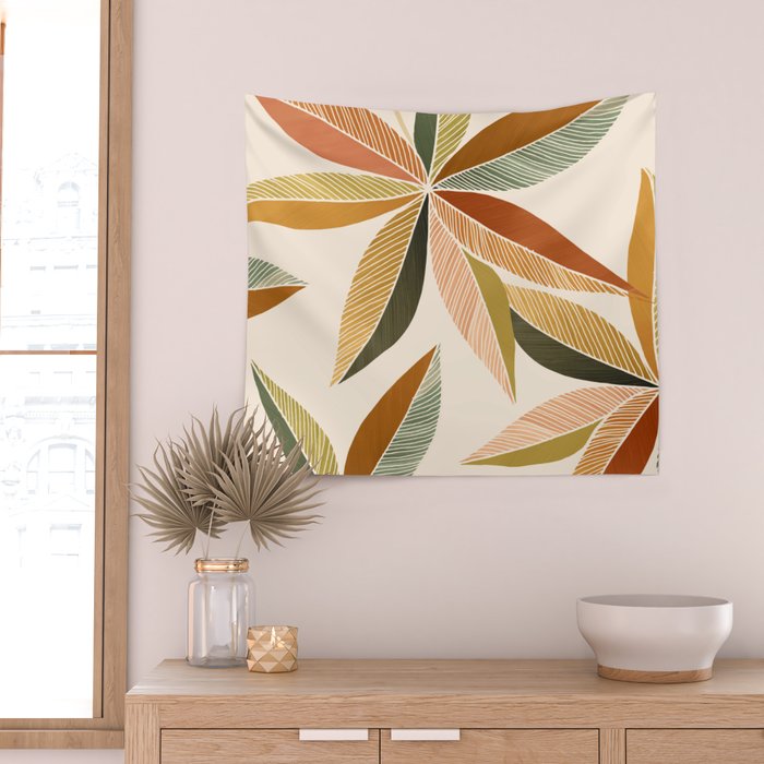 Autumn Japanese Maple Botanical Design Wall Tapestry Gallery Image 2