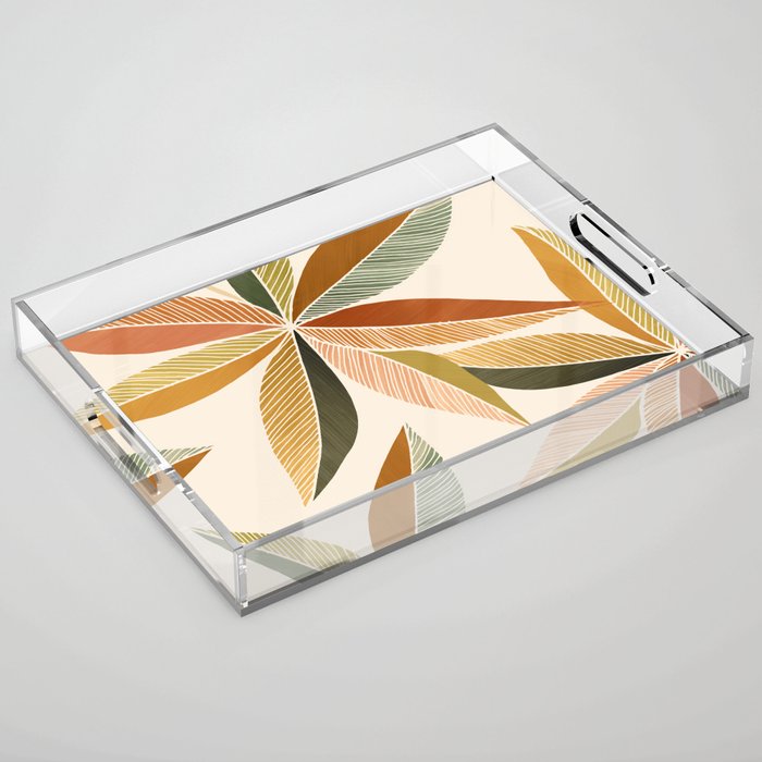 Autumn Japanese Maple Botanical Design Acrylic Tray Gallery Image 1