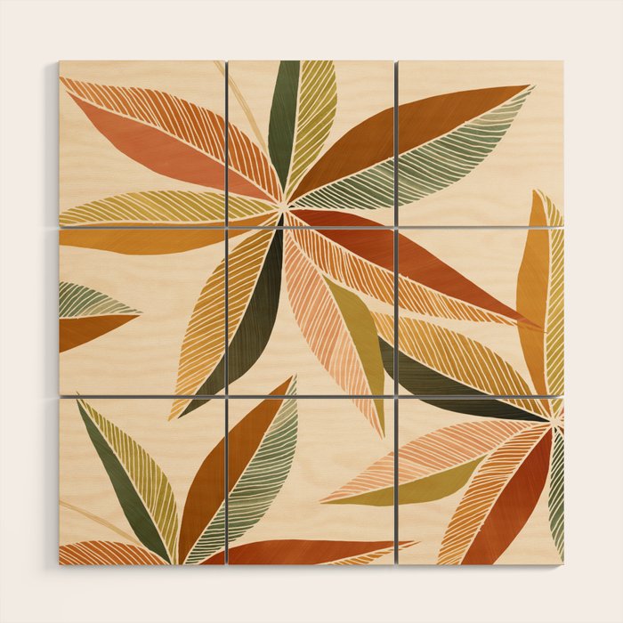 Autumn Japanese Maple Botanical Design Wood Wall Art Gallery Image 1