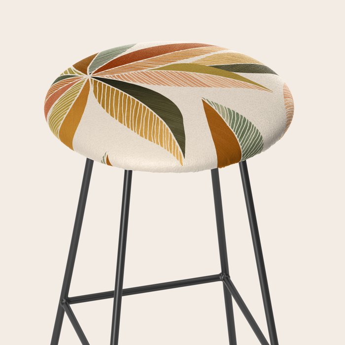 Autumn Japanese Maple Botanical Design Stool Gallery Image 2