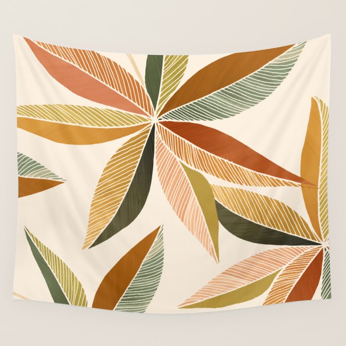 Autumn Japanese Maple Botanical Design Wall Tapestry Gallery Image 4