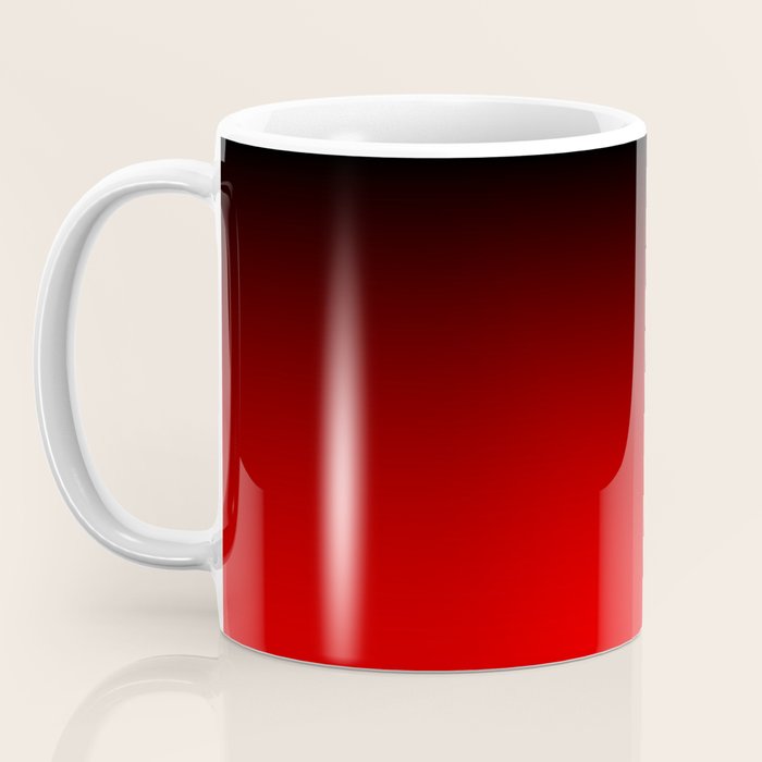 Black Red Neon Nights Ombre Coffee Mug Gallery Image 3