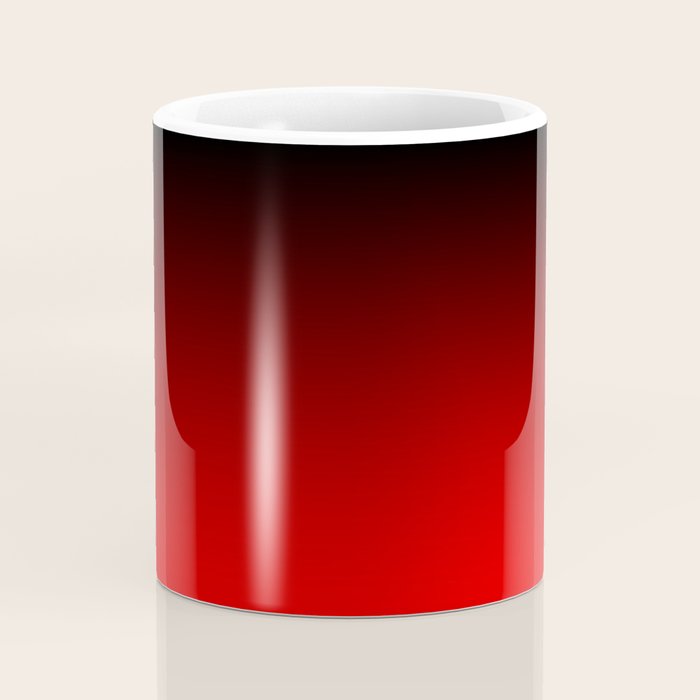 Black Red Neon Nights Ombre Coffee Mug Gallery Image 4