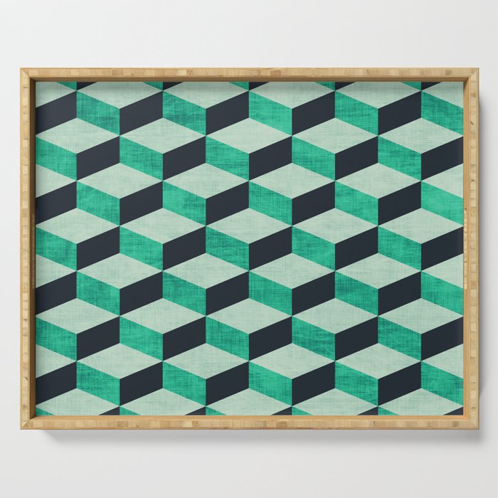 PETRA SUGAR TEAL Serving Tray Gallery Image 1