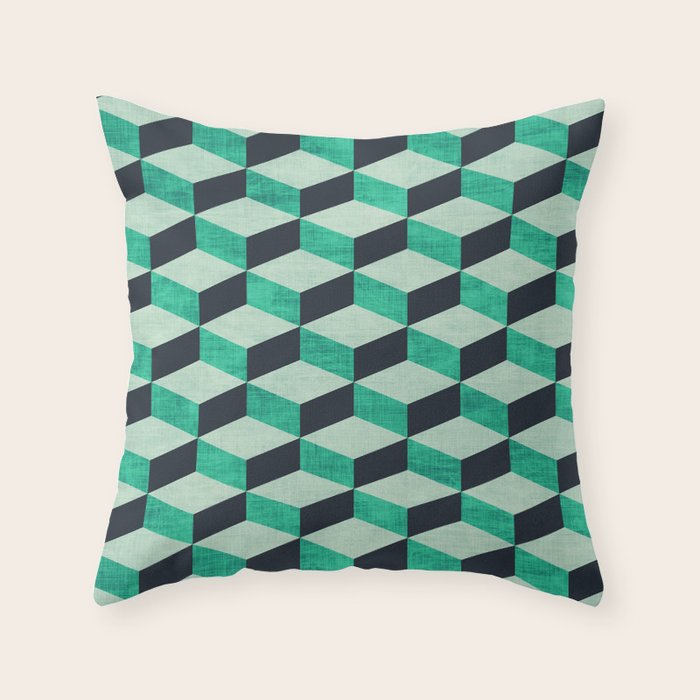 PETRA SUGAR TEAL Throw Pillow Gallery Image 1