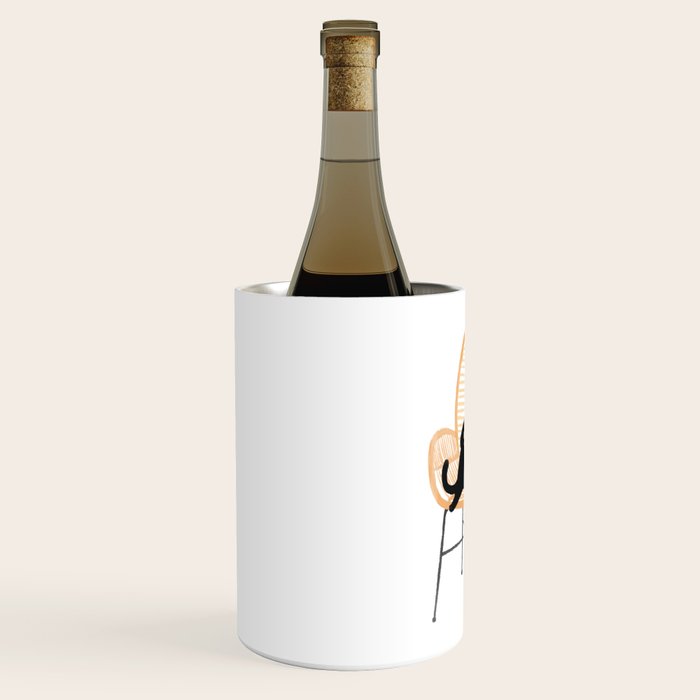 Lazy cat 2 enjoying coffee on rattan chair  Wine Chiller Gallery Image 2