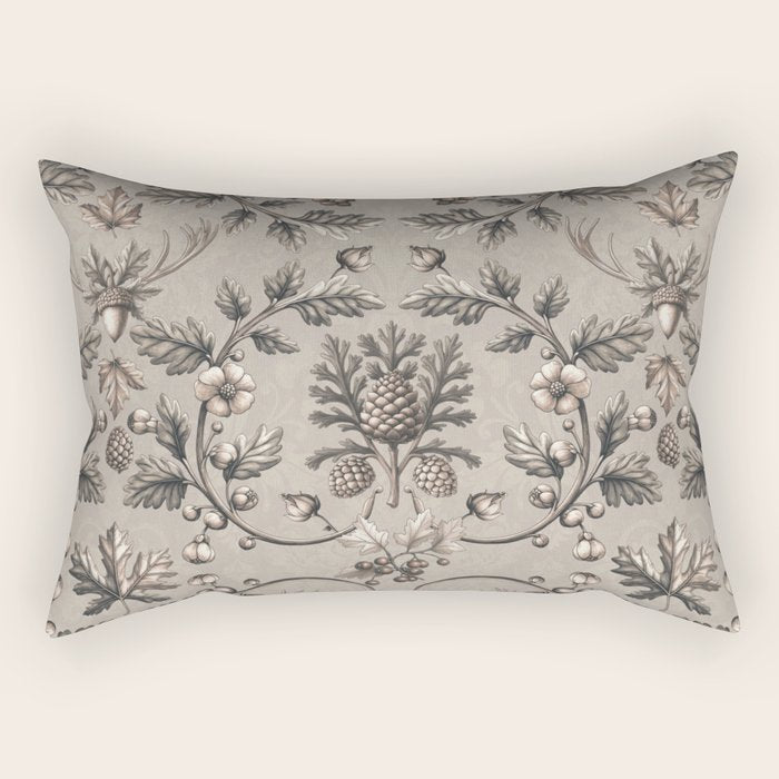William Morris Woodland Nostalgia Beige Rectangular Pillow Gallery Image 2