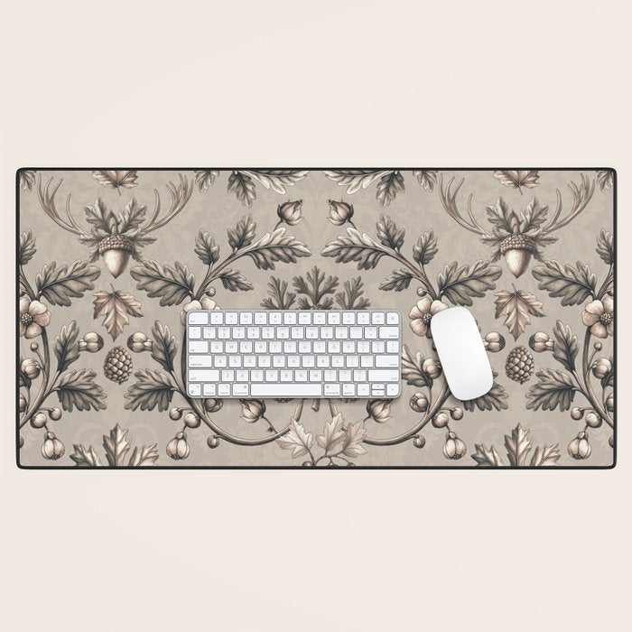 William Morris Woodland Nostalgia Beige Desk Mat Gallery Image 1