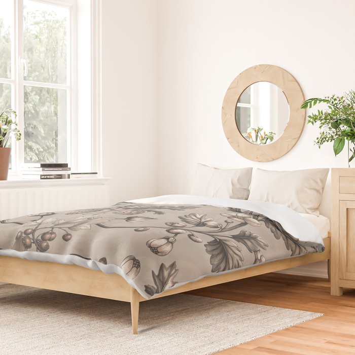 William Morris Woodland Nostalgia Beige Duvet Cover Gallery Image 2