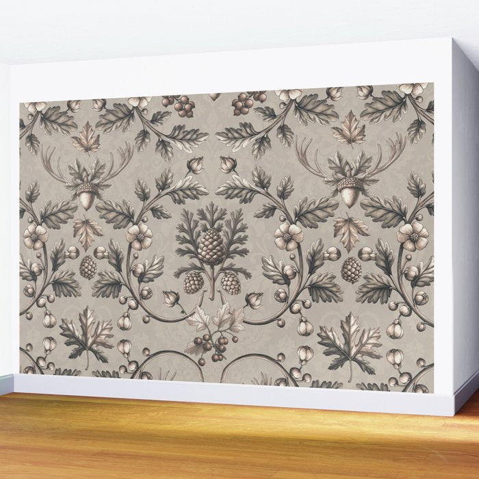 William Morris Woodland Nostalgia Beige Wall Mural Gallery Image 2